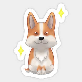 Red Pembroke corgi Sticker